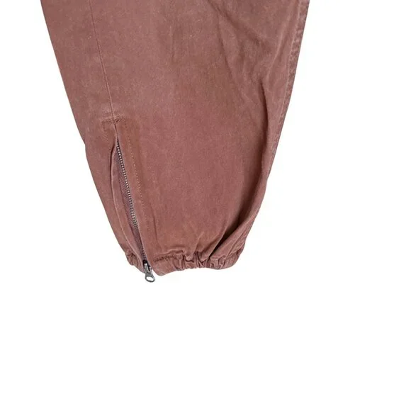 Liverpool Los Angeles Womens Cropped Jogger Pants Brown Size 6/28 With Zippered - Picture 4 of 8
